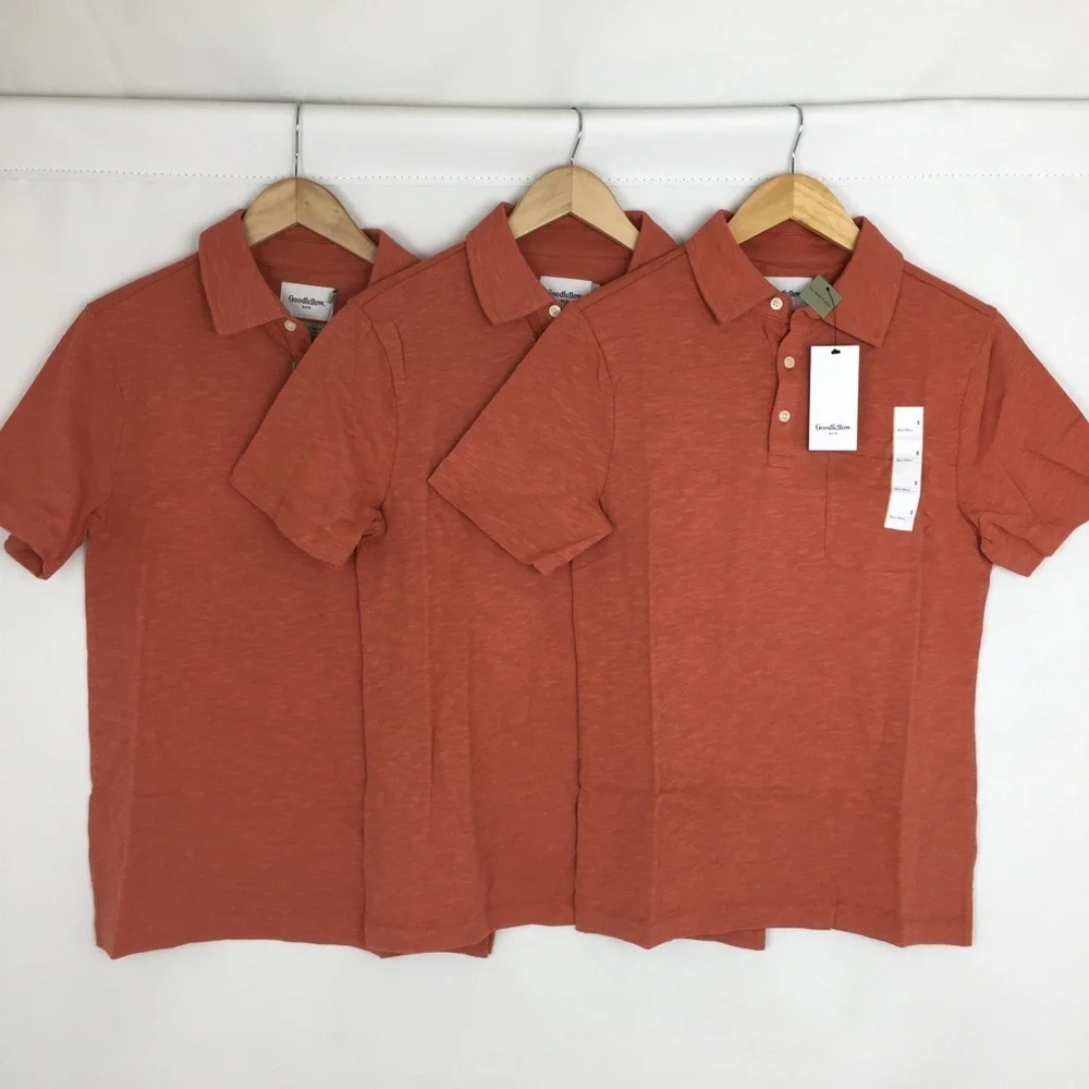 Goodiefellow Mens Polo Shirt Collared 3 Button Short Sleeve Bundle of 3 NEW Sz S - Picture 13 of 13
